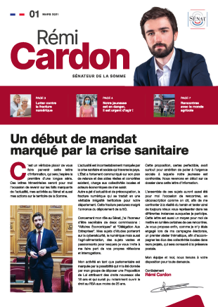 Rémi CARDON - Lettre information N1